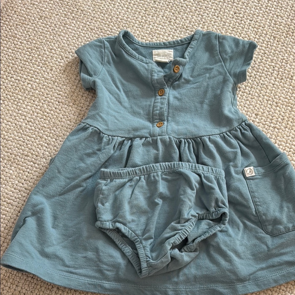 Baby Blue Dress with Bloomers